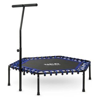 Trampolina Fitness 127cm Neo-Sport Z Uchwyt Regulowany 100kg Gumy - Niebieska
