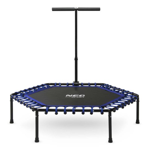 Trampolina Fitness 127cm Neo-Sport Z Uchwyt Regulowany 100kg Gumy - Niebieska