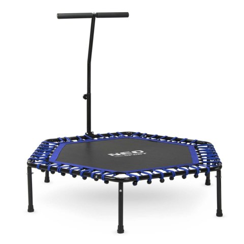 Trampolina Fitness 127cm Neo-Sport Z Uchwyt Regulowany 100kg Gumy - Niebieska