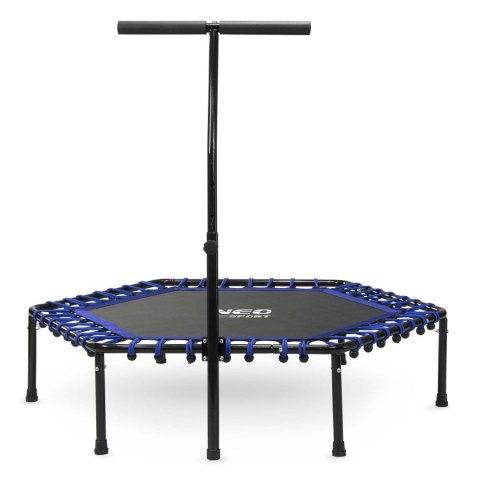 Trampolina Fitness 127cm Neo-Sport Z Uchwyt Regulowany 100kg Gumy - Niebieska