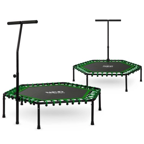 Trampolina Fitness 127cm Neo-Sport Z Uchwyt Regulowany 100kg Gumy - Zielona