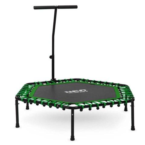 Trampolina Fitness 127cm Neo-Sport Z Uchwyt Regulowany 100kg Gumy - Zielona