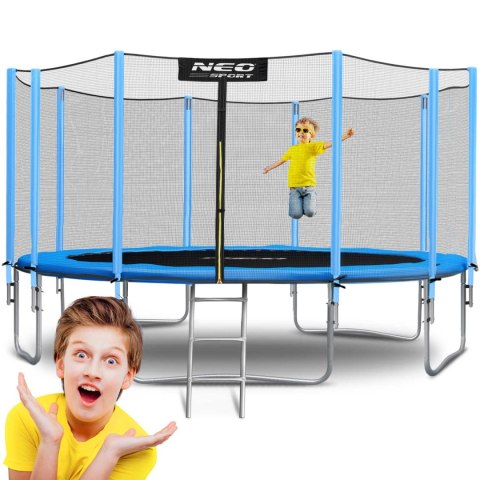 Trampolina ogrodowa 15ft/465cm z siatką zewnętrzną i drabinką Neo-Sport Trampolina ogrodowa 15ft/465cm z siatką zewnętrzną i drabinką Neo-Sport