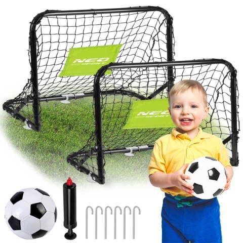 Bramki Piłkarskie Neo-Sport, Zestaw Do Gry, Z Piłką i Pompką, 60x45x25 cm Bramki Piłkarskie Neo-Sport, Zestaw Do Gry, Z Piłką i Pompką, 60x45x25 cm
