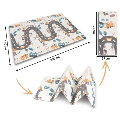 Mata piankowa edukacyjna składana 200 x 150 x 1 cm Nukido NK-341 Mata piankowa edukacyjna składana 200 x 150 x 1 cm Nukido NK-341
