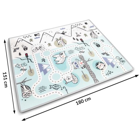Mata piankowa edukacyjna zwijana 180 x 150 x 1,5 cm Nukido NK-342 Mata piankowa edukacyjna zwijana 180 x 150 x 1,5 cm Nukido NK-342