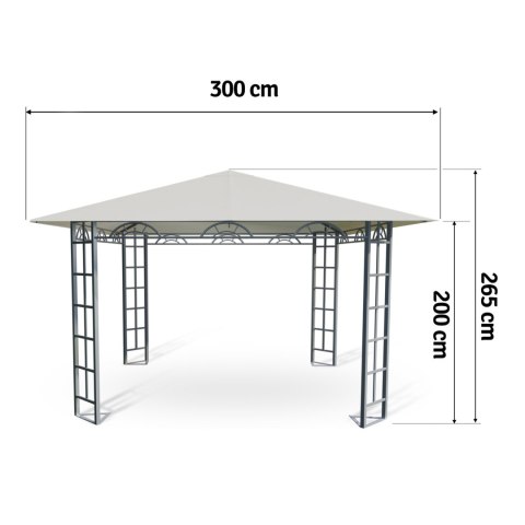Pawilon Ogrodowy Plonos 300x300 cm – 4 Ścianki Boczne, Beżowy, UV4 Pawilon Ogrodowy Plonos 300x300 cm – 4 Ścianki Boczne, Beżowy, UV4