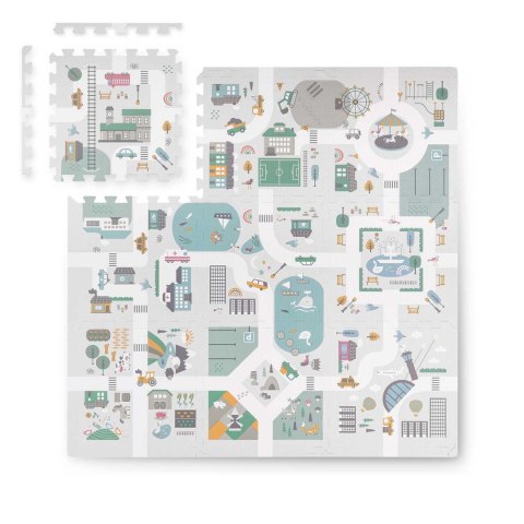 Mata piankowa puzzle 120x120cm + piankowe figurki Nukido Town Mata piankowa puzzle 120x120cm + piankowe figurki Nukido Town