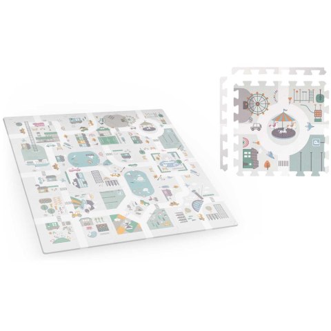 Mata piankowa puzzle 120x120cm + piankowe figurki Nukido Town Mata piankowa puzzle 120x120cm + piankowe figurki Nukido Town