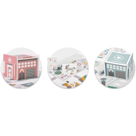 Mata piankowa puzzle 120x120cm + piankowe figurki Nukido Town Mata piankowa puzzle 120x120cm + piankowe figurki Nukido Town