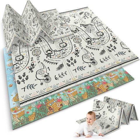 Mata piankowa edukacyjna składana 200 x 180 x 1 cm Nukido NK-340 ocean-safari Mata piankowa edukacyjna składana 200 x 180 x 1 cm Nukido NK-340 ocean-safari
