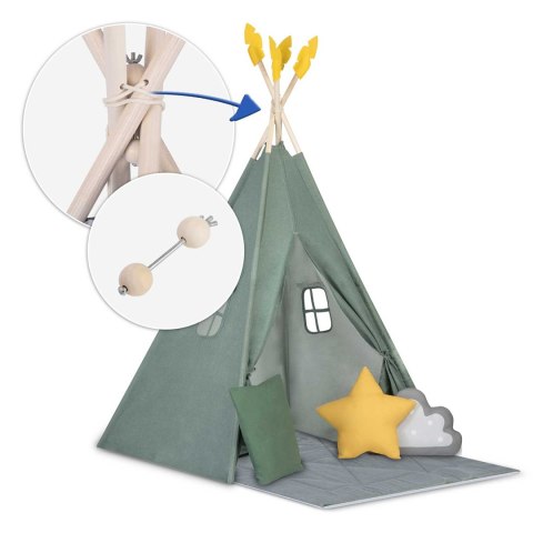 Namiot tipi dla dzieci NK-406 Nukido - zielony Namiot tipi dla dzieci NK-406 Nukido - zielony