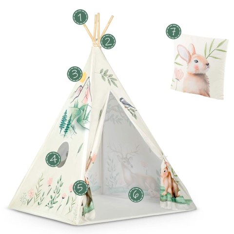 Namiot tipi dla dzieci Nukido - beżowe Namiot tipi dla dzieci Nukido - beżowe