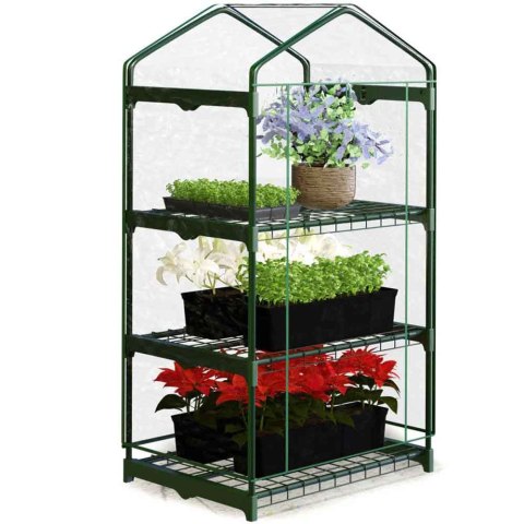 Wielosezonowa Mini Szklarnia Ogrodowa Regał Plonos 4821 125 x 69 x 49 cm Wielosezonowa Mini Szklarnia Ogrodowa Regał Plonos 4821 125 x 69 x 49 cm