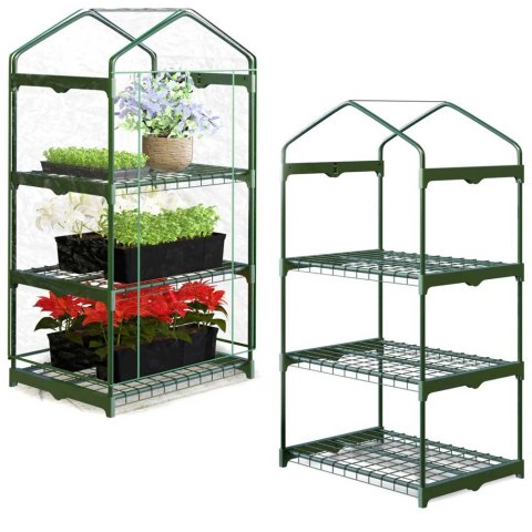 Wielosezonowa Mini Szklarnia Ogrodowa Regał Plonos 4821 125 x 69 x 49 cm Wielosezonowa Mini Szklarnia Ogrodowa Regał Plonos 4821 125 x 69 x 49 cm