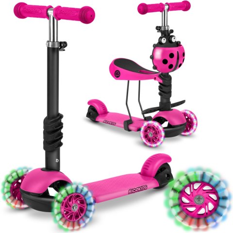 Hulajnoga trójkołowa Ricokids Buggy - różowa Hulajnoga trójkołowa Ricokids Buggy - różowa