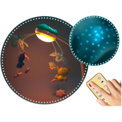 Interaktywna Karuzela do Łóżeczka z Lampką LED i Muzyką - Ricokids Interaktywna Karuzela do Łóżeczka z Lampką LED i Muzyką - Ricokids