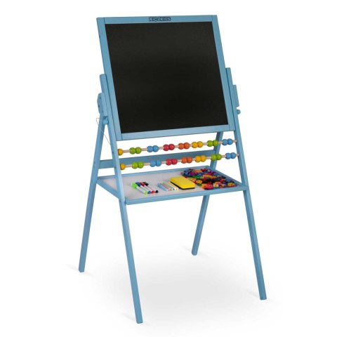 Ricokids Duża Tablica Magnetyczna Drewniana dla Dzieci 4w1 Niebieska Ricokids Duża Tablica Magnetyczna Drewniana dla Dzieci 4w1 Niebieska