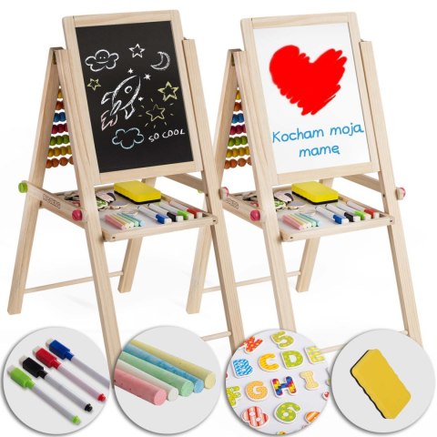 Wielofunkcyjna Tablica Edukacyjna Ricokids – Magnetyczna, Kredowa, Z Liczydłem