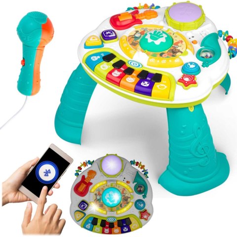Stolik Edukacyjny Interaktywny 2w1 z Tablicą Muzyka Bluetooth RicoKids Stolik Edukacyjny Interaktywny 2w1 z Tablicą Muzyka Bluetooth RicoKids