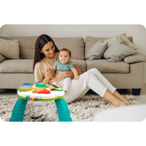 Stolik Edukacyjny Interaktywny 2w1 z Tablicą Muzyka Bluetooth RicoKids Stolik Edukacyjny Interaktywny 2w1 z Tablicą Muzyka Bluetooth RicoKids