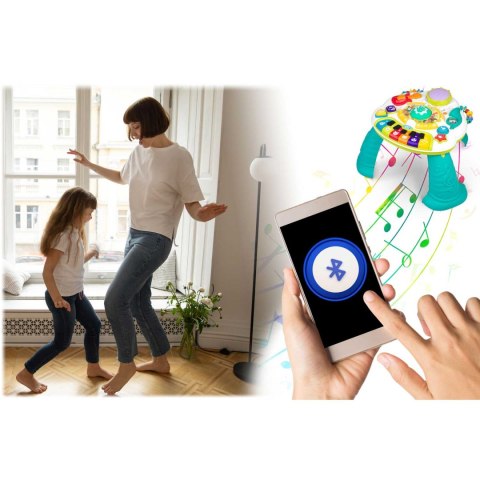 Stolik Edukacyjny Interaktywny 2w1 z Tablicą Muzyka Bluetooth RicoKids Stolik Edukacyjny Interaktywny 2w1 z Tablicą Muzyka Bluetooth RicoKids