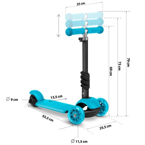Hulajnoga trójkołowa Ricokids Buggy - turkusowa Hulajnoga trójkołowa Ricokids Buggy - turkusowa
