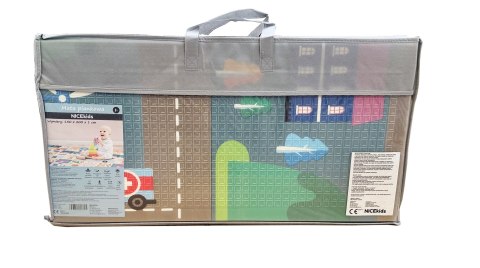 Dwustronna Mata Piankowa Dla Dzieci 150x200 cm – Ulica i Zwierzęta
