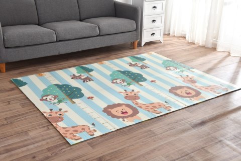 Dwustronna Mata Piankowa Dla Dzieci 150x200 cm – Ulica i Zwierzęta