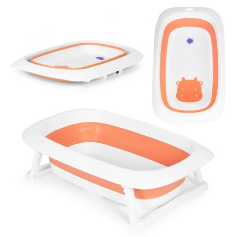 Wanienka dla dzieci wanna pomarańczowa składana z odpływem 81 cm - Krówka ECOTOYS Wanienka dla dzieci wanna pomarańczowa składana z odpływem 81 cm - Krówka ECOTOYS
