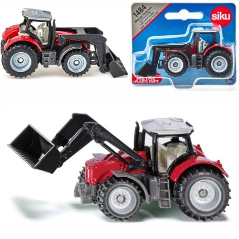 Siku Traktor Massey Ferguson z przednią ładowarką - metalowy model Siku Traktor Massey Ferguson z przednią ładowarką - metalowy model