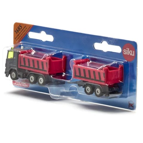 Siku ciężarówka wywrotka z przyczepą model metal skala 1:87 S1685 Siku ciężarówka wywrotka z przyczepą model metal skala 1:87 S1685