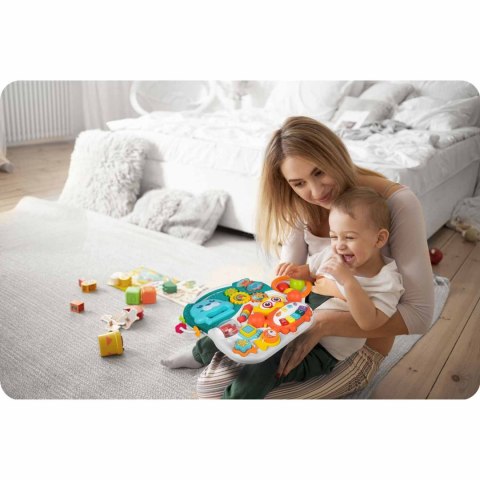 Interaktywny Chodzik Pchacz Stolik Edukacyjny 3w1 Ricokids RK-810 - Biało-Niebieski Interaktywny Chodzik Pchacz Stolik Edukacyjny 3w1 Ricokids RK-810 - Biało-Niebieski
