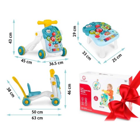 Jeździk, pchacz, jeździk, tablica edukacyjna 5w1 - Ricokids Jeździk, pchacz, jeździk, tablica edukacyjna 5w1 - Ricokids