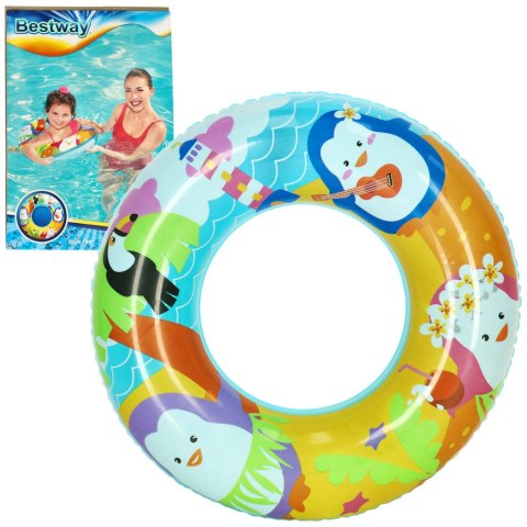 Kółko do pływania koło dmuchane kółko plażowe pingwinek 60 kg BESTWAY 36113 51 cm