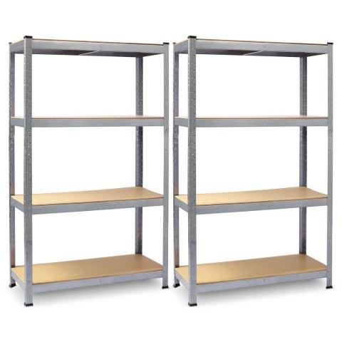 Zestaw 2 Sztuk Regałów Metalowych Magazynowych Plonos PL-700 150 x 75 x 30 cm Zestaw 2 Sztuk Regałów Metalowych Magazynowych Plonos PL-700 150 x 75 x 30 cm
