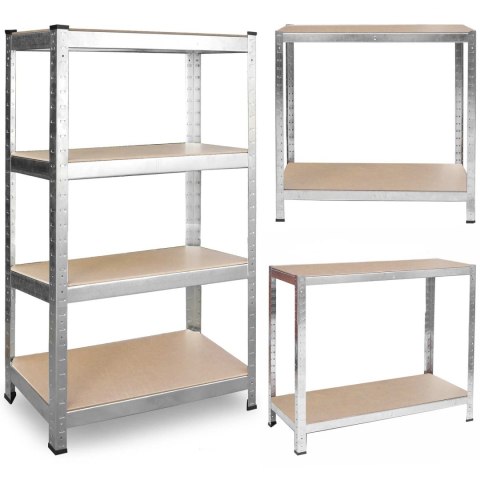 Zestaw 2 Sztuk Regałów Metalowych Magazynowych Plonos PL-700 150 x 75 x 30 cm Zestaw 2 Sztuk Regałów Metalowych Magazynowych Plonos PL-700 150 x 75 x 30 cm
