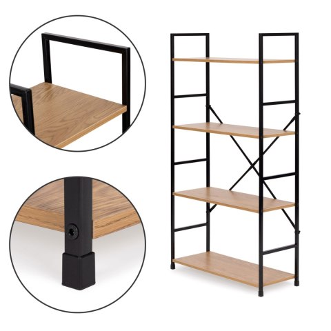 Loftowy Regał ModernHome CWJ602 LOFT WILD OA – 4 Półki, Loftowy Regał ModernHome CWJ602 LOFT WILD OA – 4 Półki,