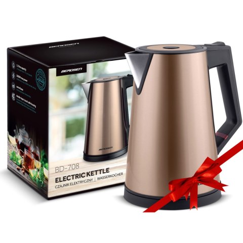 Czajnik Elektryczny Miedziany Berdsen BD‑708 – CoolTouch, 1,7 L, 2200 W