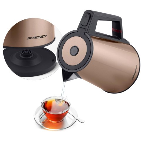 Czajnik Elektryczny Miedziany Berdsen BD‑708 – CoolTouch, 1,7 L, 2200 W