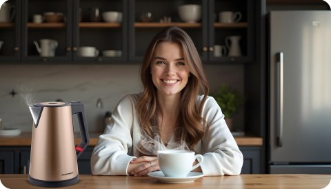 Czajnik Elektryczny Miedziany Berdsen BD‑708 – CoolTouch, 1,7 L, 2200 W