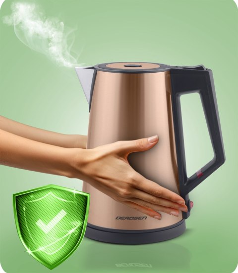 Czajnik Elektryczny Miedziany Berdsen BD‑708 – CoolTouch, 1,7 L, 2200 W