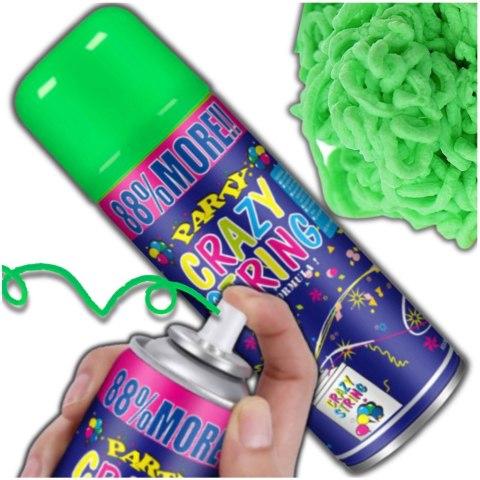 Serpentyna W Sprayu Neon Zielony – 250 ml Na Urodziny I Imprezę Serpentyna W Sprayu Neon Zielony – 250 ml Na Urodziny I Imprezę