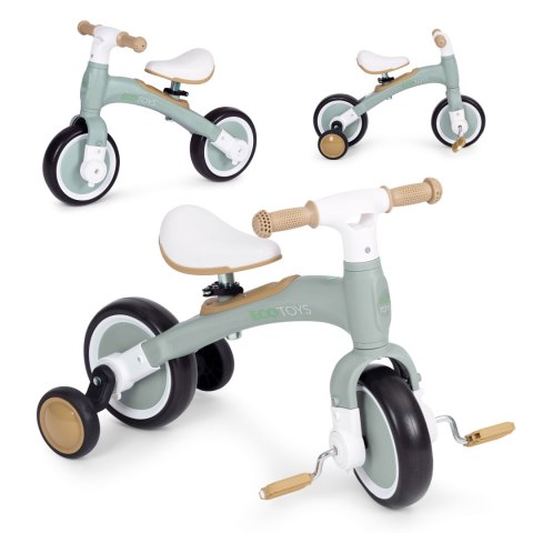Rowerek Biegowy ECOTOYS 3W1 – Regulacja Siodełka i Odłączane Pedały