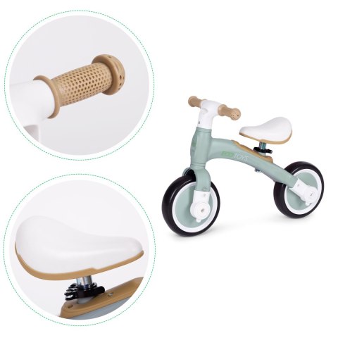 Rowerek Biegowy ECOTOYS 3W1 – Regulacja Siodełka i Odłączane Pedały