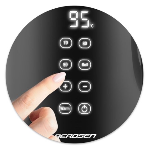 Czajnik Elektryczny Dotykowy Berdsen BD-707 – Regulacja , 1,7 L, czarny