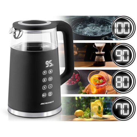 Czajnik Elektryczny Dotykowy Berdsen BD-707 – Regulacja , 1,7 L, czarny