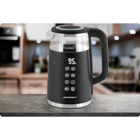 Czajnik Elektryczny Dotykowy Berdsen BD-707 – Regulacja , 1,7 L, czarny