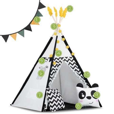 Tipi Namiot dla Dzieci z girlandą i światełkami Nukido - 160 cm Tipi Namiot dla Dzieci z girlandą i światełkami Nukido - 160 cm