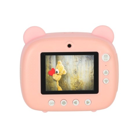 Aparat Natychmiastowy Drukarka dla Dzieci Różowy Miś + Karta 32GB Aparat Natychmiastowy Drukarka dla Dzieci Różowy Miś + Karta 32GB